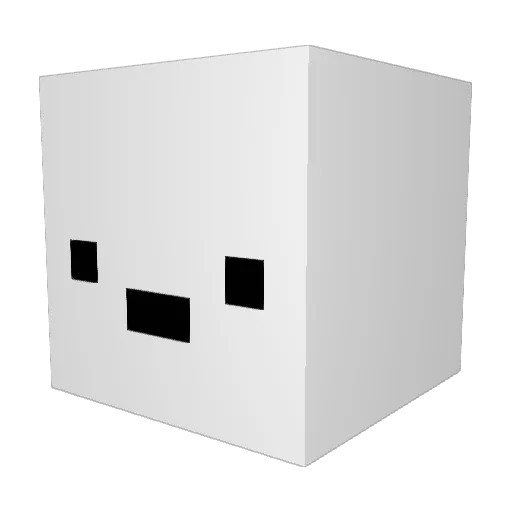 Jogole Minecraft avatar head, 3D render