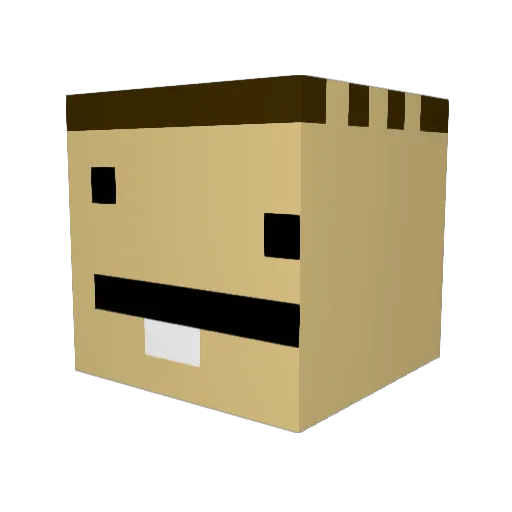 Jogy3 Minecraft avatar head, 3D render