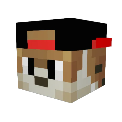 Jogycrafter Minecraft avatar head, 3D render