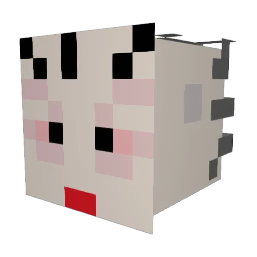 Joh44k Minecraft avatar head, 3D render