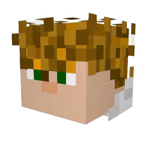JohGame Minecraft avatar head, 3D render
