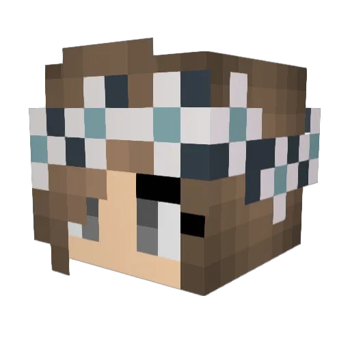 JohPanda Minecraft avatar head, 3D render