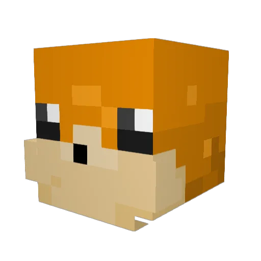 Johackle Minecraft avatar head, 3D render