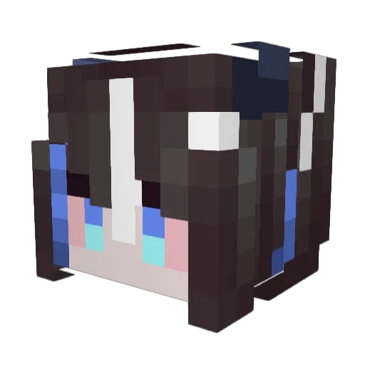 Johagu Minecraft avatar head, 3D render