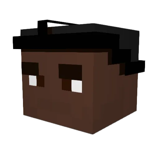 JohanHB Minecraft avatar head, 3D render