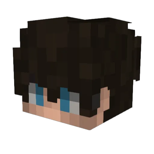 JohanLu Minecraft avatar head, 3D render