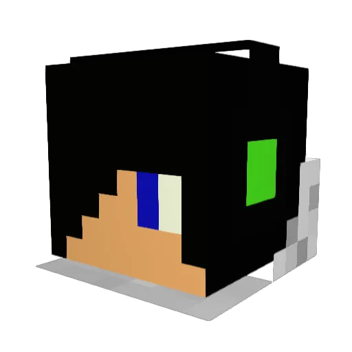 JohanNOU Minecraft avatar head, 3D render
