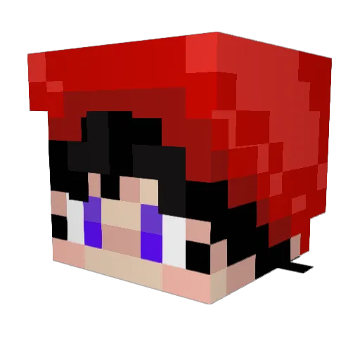 Johanablocks Minecraft avatar head, 3D render