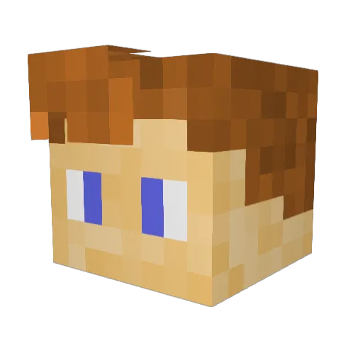 Johann1896 Minecraft avatar head, 3D render