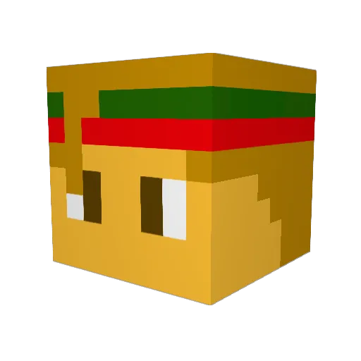 Johanozor Minecraft avatar head, 3D render
