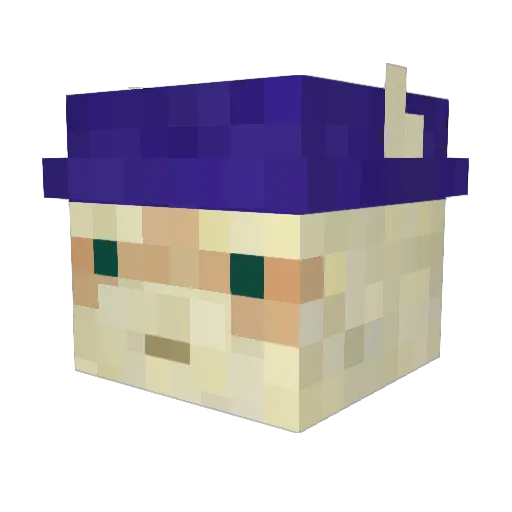Johf Minecraft avatar head, 3D render
