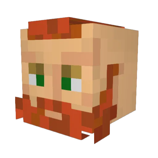 Johhney Minecraft avatar head, 3D render