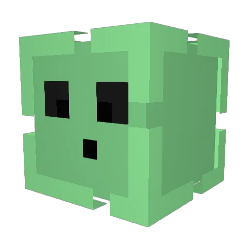 Johlted Minecraft avatar head, 3D render