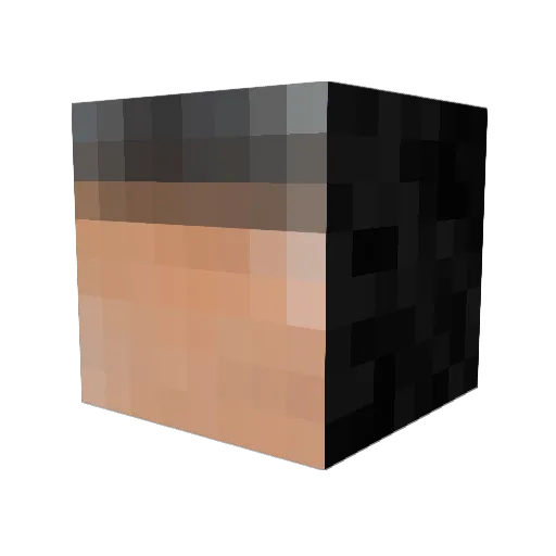 Johmnom Minecraft avatar head, 3D render