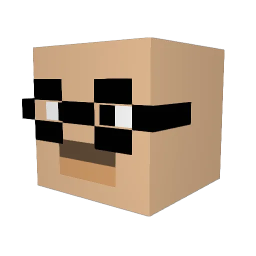 JohnAllenCrafter Minecraft avatar head, 3D render