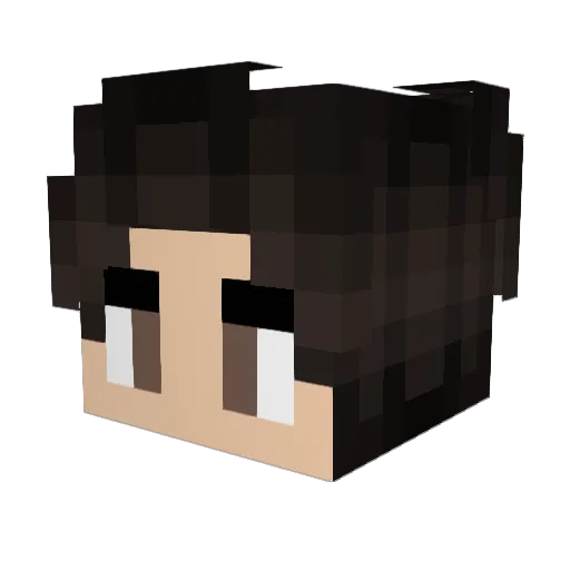 JohnB_ Minecraft avatar head, 3D render