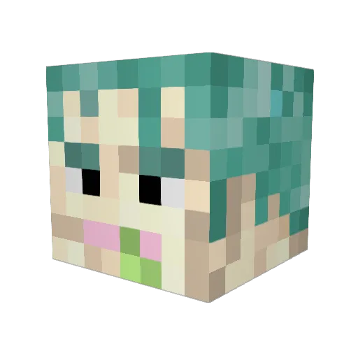 JohnBaum Minecraft avatar head, 3D render