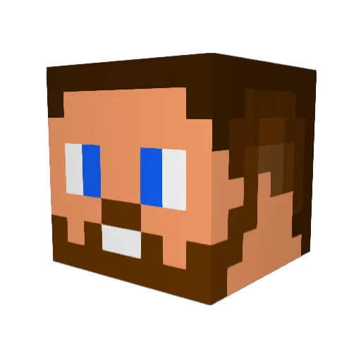JohnBonnus Minecraft avatar head, 3D render