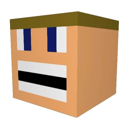 JohnCena34 Minecraft avatar head, 3D render