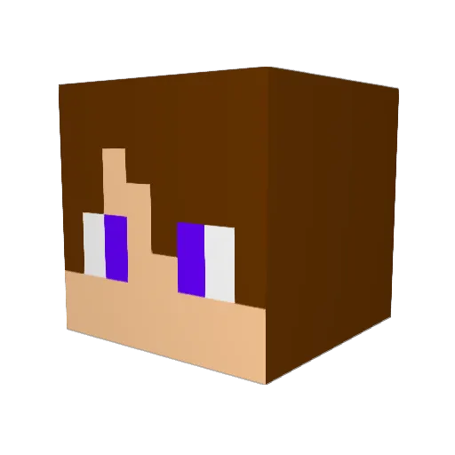 JohnCk Minecraft avatar head, 3D render