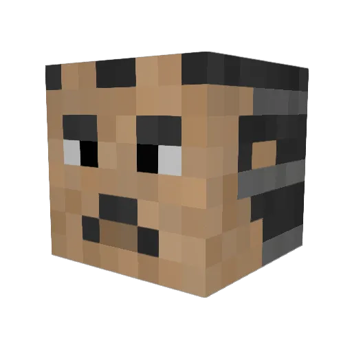 JohnCovv Minecraft avatar head, 3D render