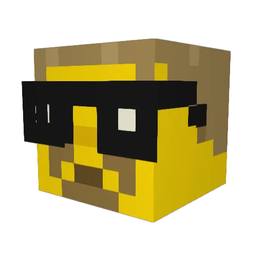 JohnDeBill Minecraft avatar head, 3D render