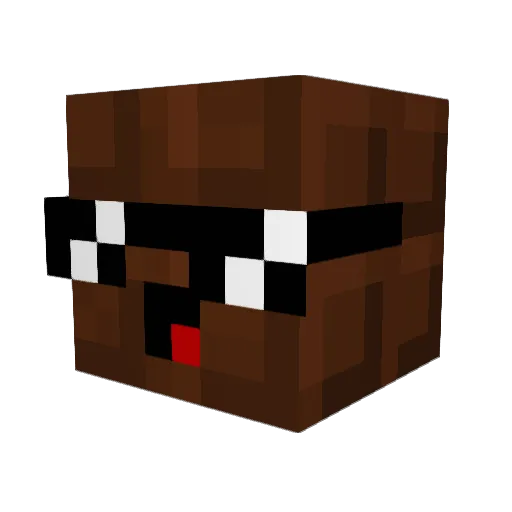 JohnDeere151201 Minecraft avatar head, 3D render