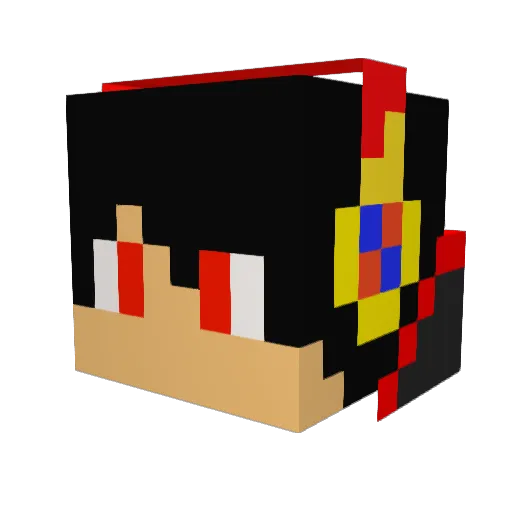 JohnDoe9 Minecraft avatar head, 3D render