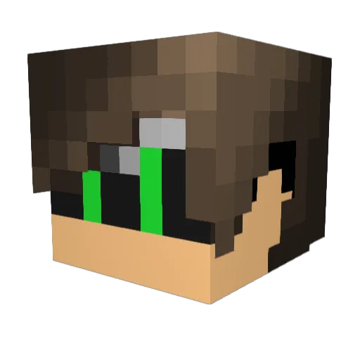 JohnEgo Minecraft avatar head, 3D render