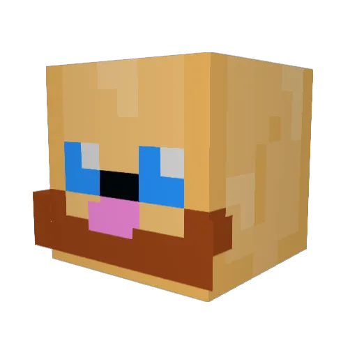 JohnFinance Minecraft avatar head, 3D render