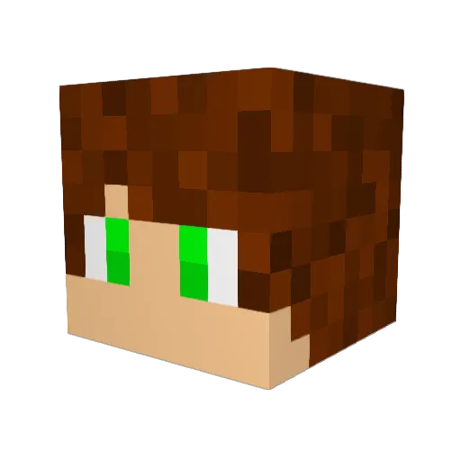 JohnGamer_HD Minecraft avatar head, 3D render