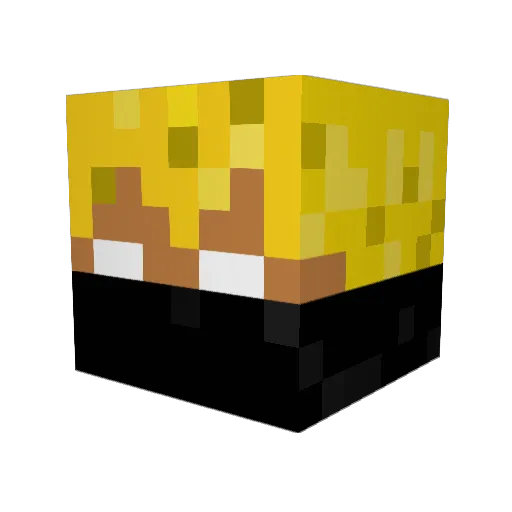 JohnGates Minecraft avatar head, 3D render