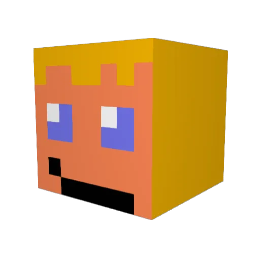 JohnH42 Minecraft avatar head, 3D render