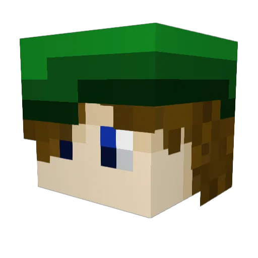 JohnIsntHere Minecraft avatar head, 3D render