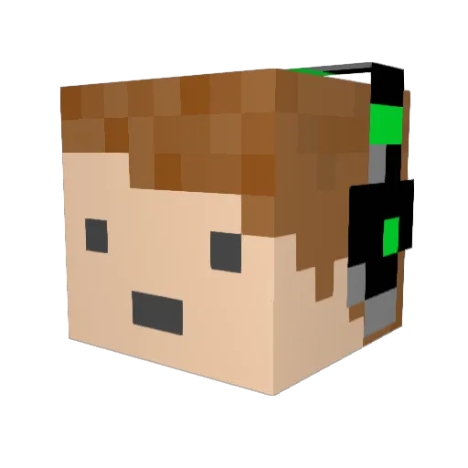 JohnJSButler Minecraft avatar head, 3D render