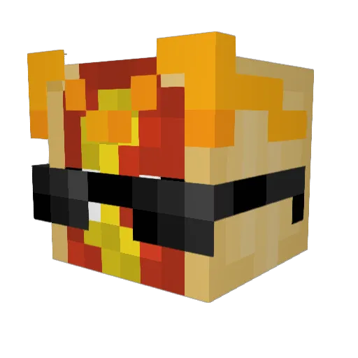 JohnJohny Minecraft avatar head, 3D render