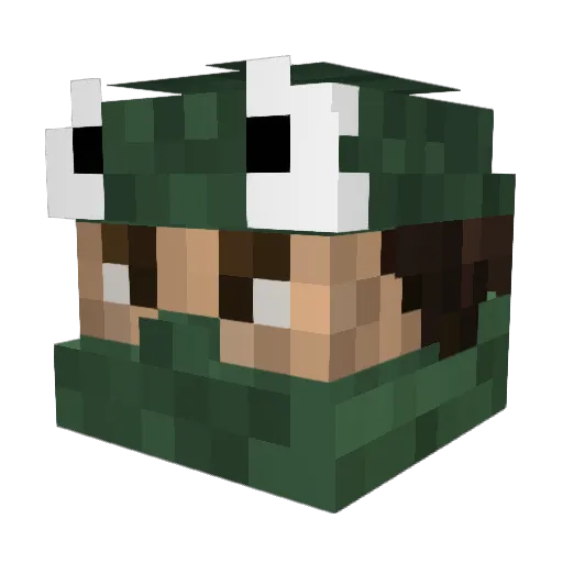 JohnJonnn Minecraft avatar head, 3D render