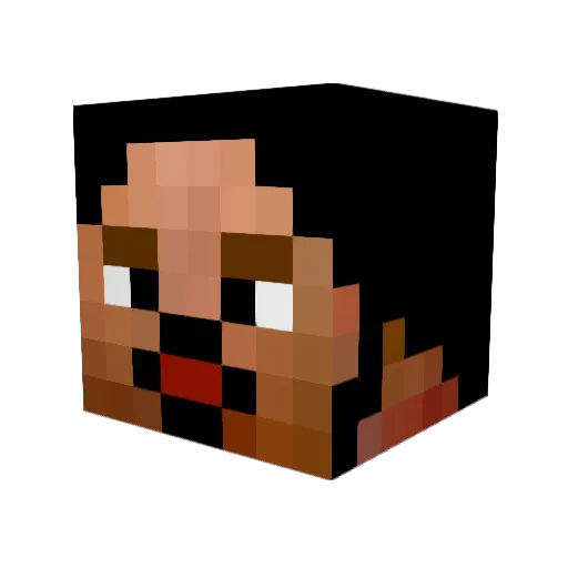 JohnMDim Minecraft avatar head, 3D render