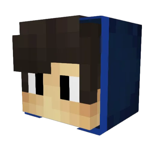 JohnMax Minecraft avatar head, 3D render