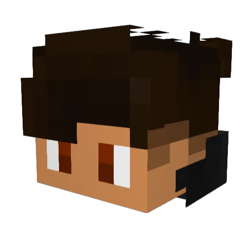 JohnNSR Minecraft avatar head, 3D render