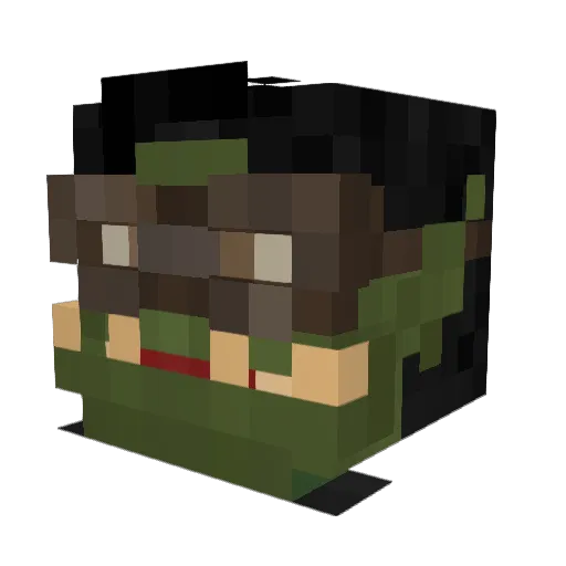 JohnRobtra Minecraft avatar head, 3D render