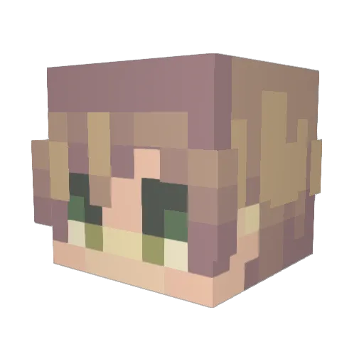 JohnSlime Minecraft avatar head, 3D render