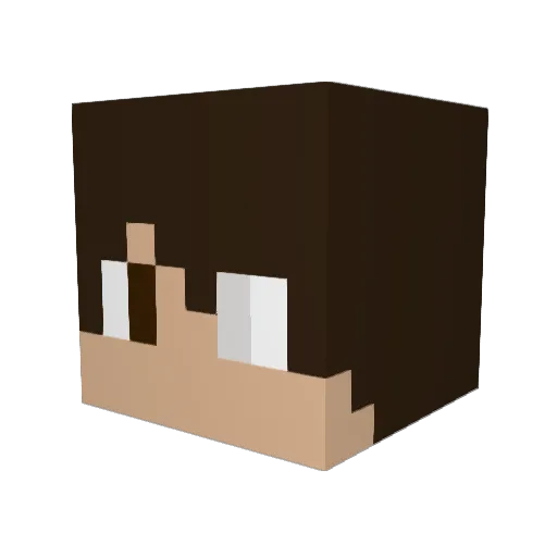 JohnTThunder Minecraft avatar head, 3D render