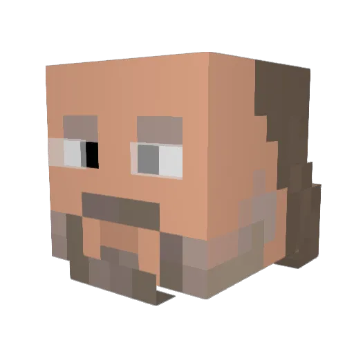 JohnThrobber Minecraft avatar head, 3D render