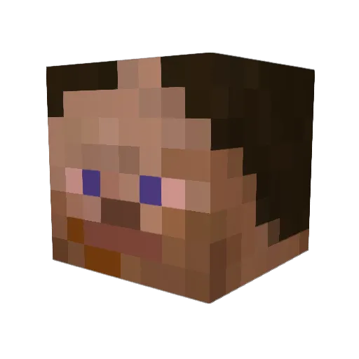 JohnTweak Minecraft avatar head, 3D render