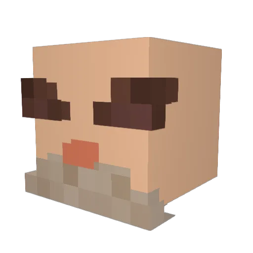 JohnUnable Minecraft avatar head, 3D render