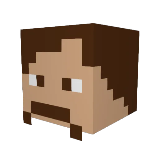 JohnWilkesB0oth Minecraft avatar head, 3D render