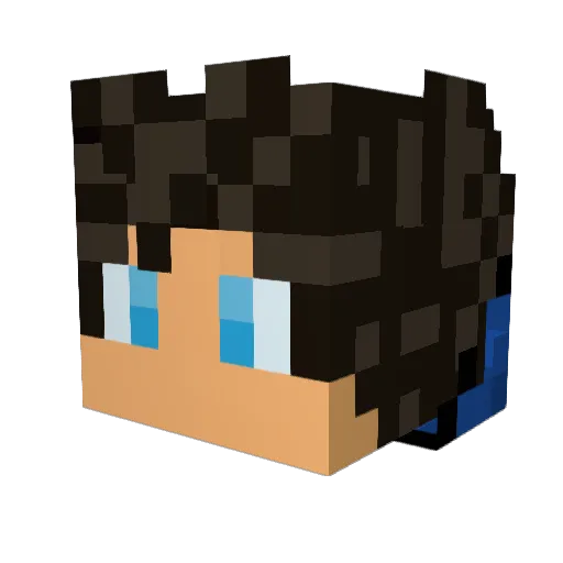 John_001 Minecraft avatar head, 3D render