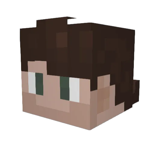 John_Fiction Minecraft avatar head, 3D render