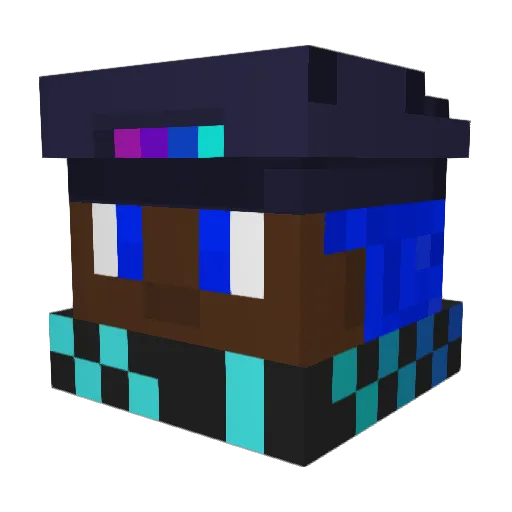 John_Hp Minecraft avatar head, 3D render